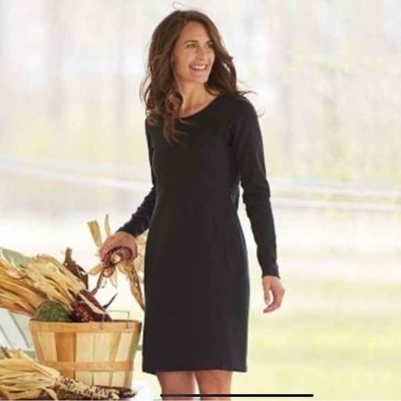 Duluth Trading Co Dresses & Skirts - Wherewithall Blue Ponte Dress Duluth Trading Co.